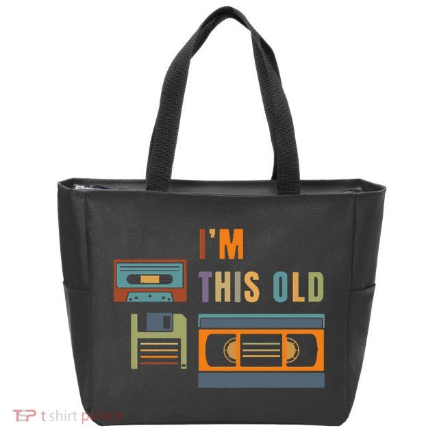 I'm This Old Retro Throwback Birthday Zip Tote Bag