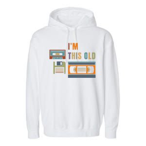 I'm This Old Retro Throwback Birthday Garment-Dyed Fleece Hoodie