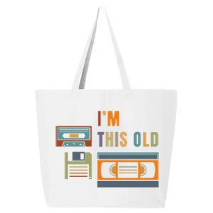 I'm This Old Retro Throwback Birthday 25L Jumbo Tote