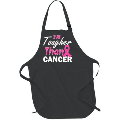 I'm Tougher Than Cancer Full-Length Apron With Pockets