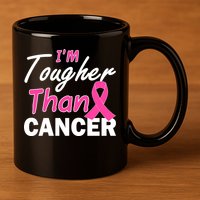 I'm Tougher Than Cancer 11oz C Handle Ceramic Mug