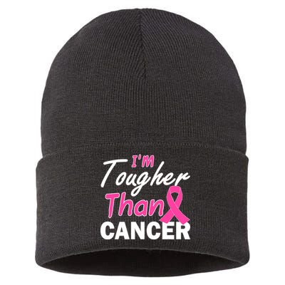 I'm Tougher Than Cancer Sustainable Knit Beanie