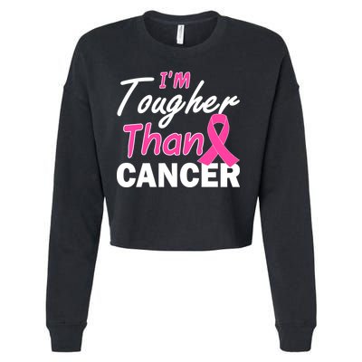 I'm Tougher Than Cancer Cropped Pullover Crew