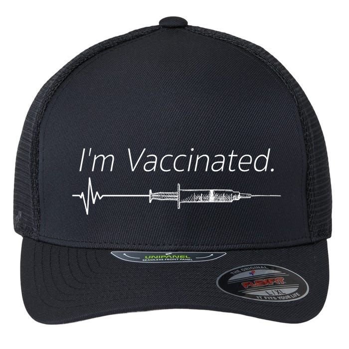 I'm Vaccinated Shot Flexfit Unipanel Trucker Cap