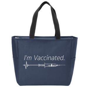 I'm Vaccinated Shot Zip Tote Bag