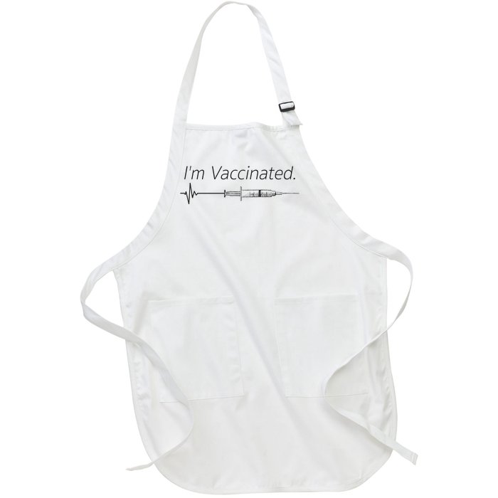 I'm Vaccinated Shot Full-Length Apron With Pockets