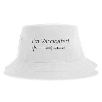 I'm Vaccinated Shot Sustainable Bucket Hat