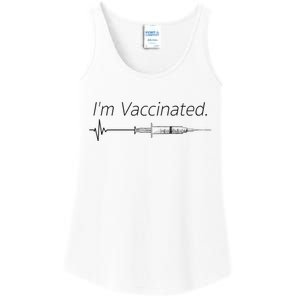 I'm Vaccinated Shot Ladies Essential Tank