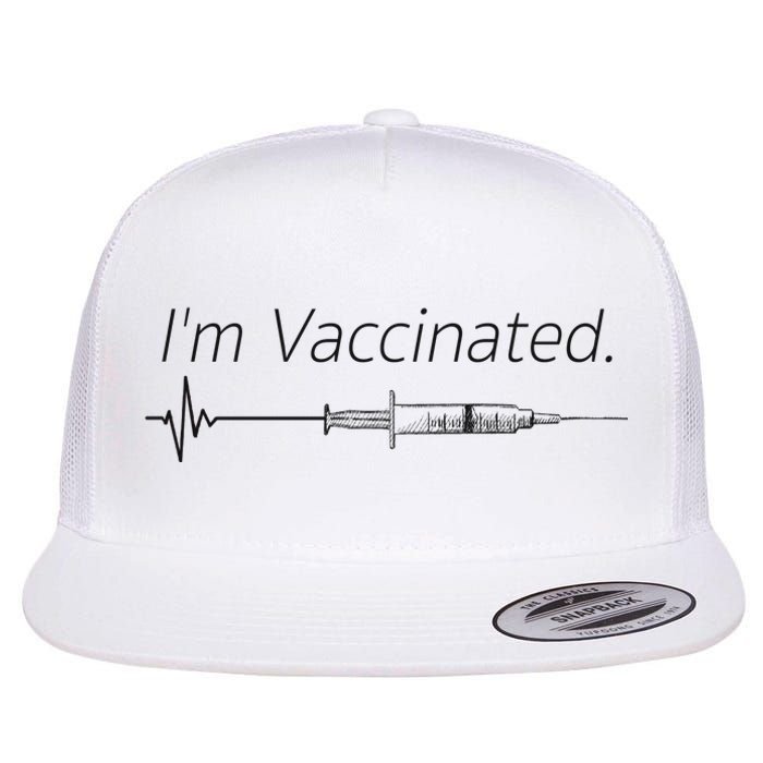 I'm Vaccinated Shot Flat Bill Trucker Hat