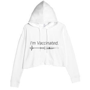 I'm Vaccinated Shot Crop Fleece Hoodie