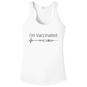 I'm Vaccinated Shot Ladies PosiCharge Competitor Racerback Tank