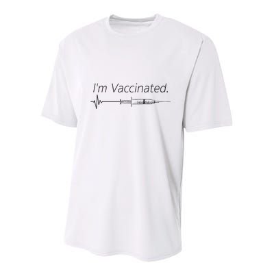 I'm Vaccinated Shot Youth Performance Sprint T-Shirt