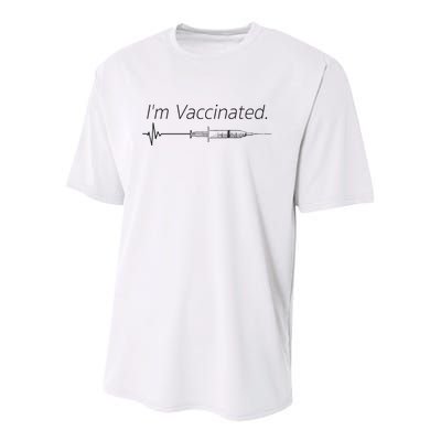 I'm Vaccinated Shot Youth Performance Sprint T-Shirt