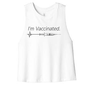 I'm Vaccinated Shot Women's Racerback Cropped Tank