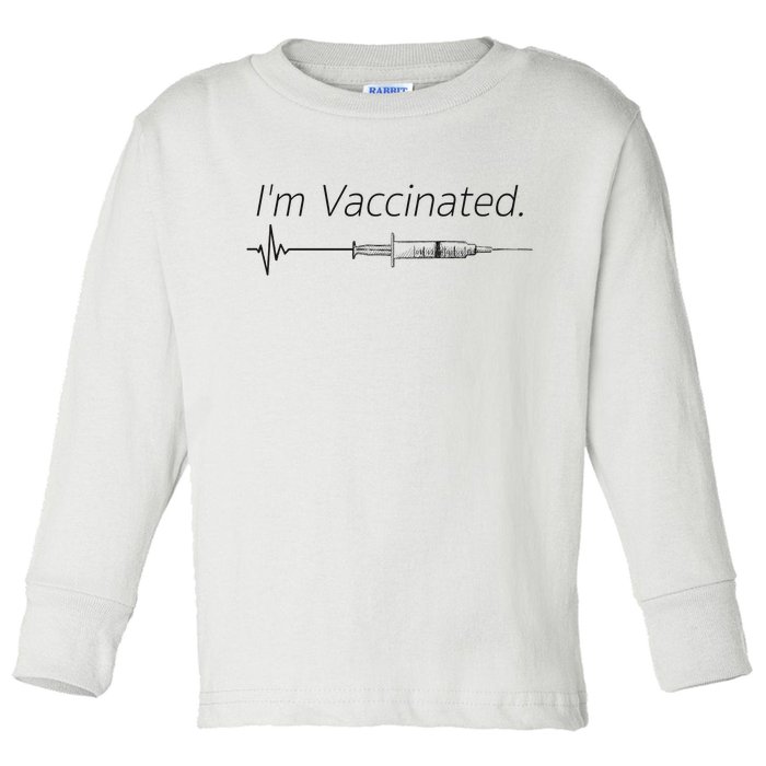 I'm Vaccinated Shot Toddler Long Sleeve Shirt