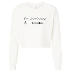 I'm Vaccinated Shot Cropped Pullover Crew