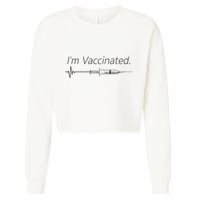 I'm Vaccinated Shot Cropped Pullover Crew