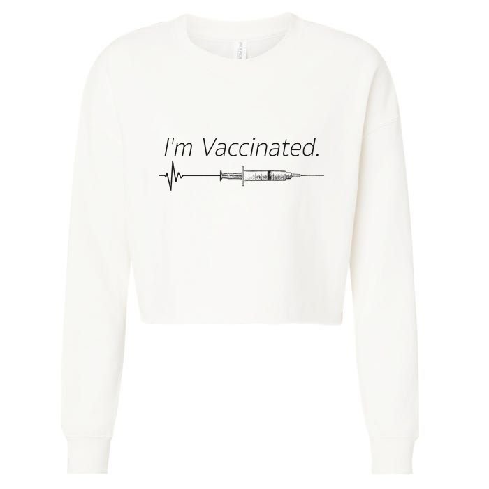 I'm Vaccinated Shot Cropped Pullover Crew