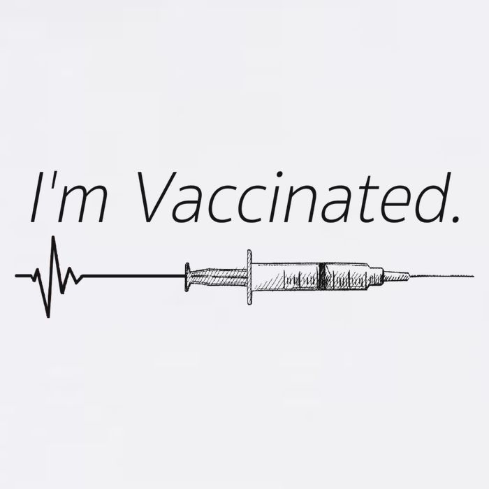 I'm Vaccinated Shot Cropped Pullover Crew