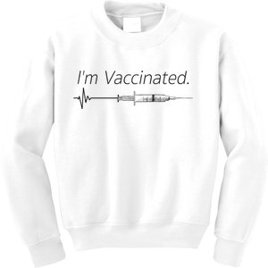 I'm Vaccinated Shot Kids Sweatshirt