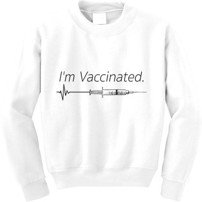 I'm Vaccinated Shot Kids Sweatshirt