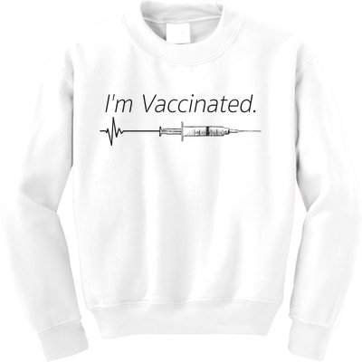 I'm Vaccinated Shot Kids Sweatshirt