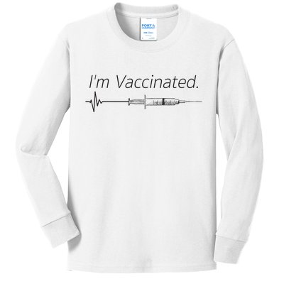 I'm Vaccinated Shot Kids Long Sleeve Shirt