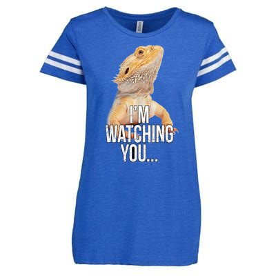 I'm watching you... Enza Ladies Jersey Football T-Shirt