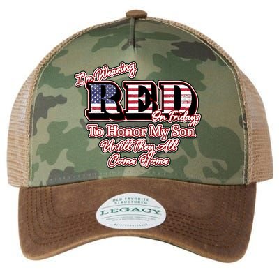 I'm Wearing Red On Fridays Until They All Come Home Legacy Tie Dye Trucker Hat