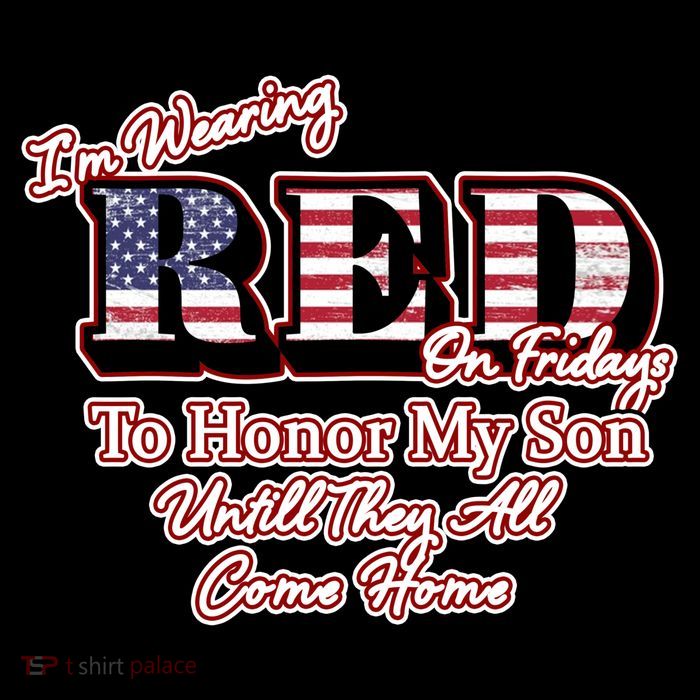 I'm Wearing Red On Fridays Until They All Come Home 16 in Basic Backpack