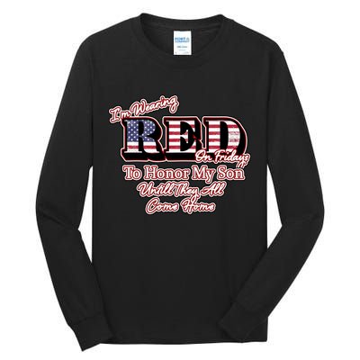 I'm Wearing Red On Fridays Until They All Come Home Tall Long Sleeve T-Shirt