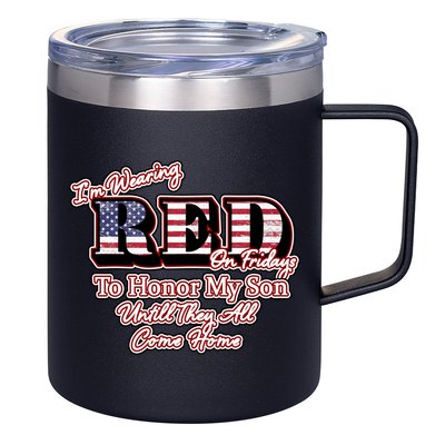 I'm Wearing Red On Fridays Until They All Come Home 12oz Stainless Steel Coffee Mug