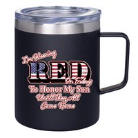 I'm Wearing Red On Fridays Until They All Come Home 12oz Stainless Steel Coffee Mug