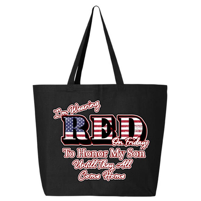 I'm Wearing Red On Fridays Until They All Come Home 25L Jumbo Tote