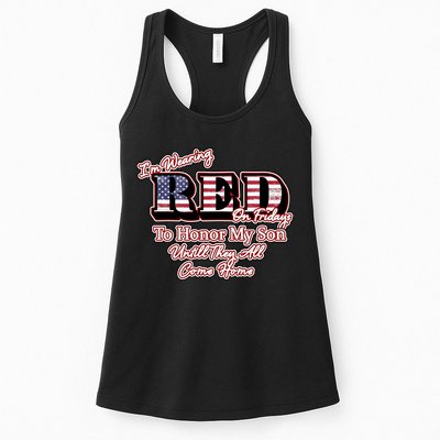 I'm Wearing Red On Fridays Until They All Come Home Womens Tank Top