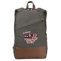 I'm Wearing Red On Fridays Until They All Come Home Cotton Canvas Backpack