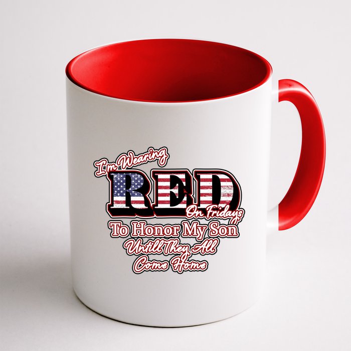 I'm Wearing Red On Fridays Until They All Come Home Mug