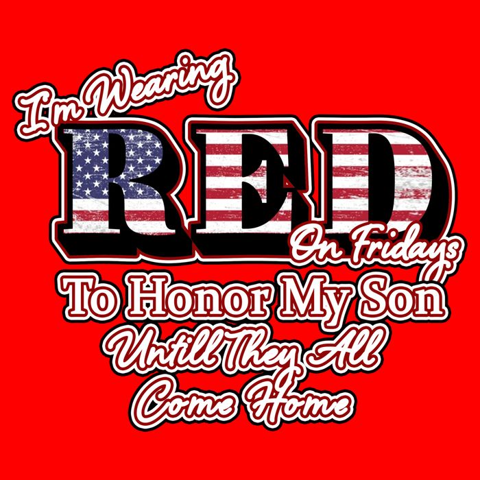 I'm Wearing Red On Fridays Until They All Come Home Mug