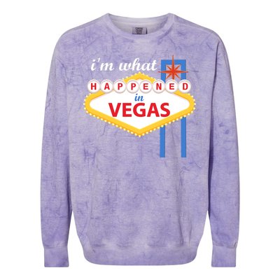 I'm what Happened in Vegas Colorblast Crewneck Sweatshirt