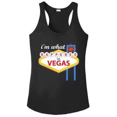 I'm what Happened in Vegas Ladies PosiCharge Competitor Racerback Tank