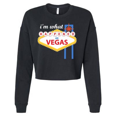 I'm what Happened in Vegas Cropped Pullover Crew