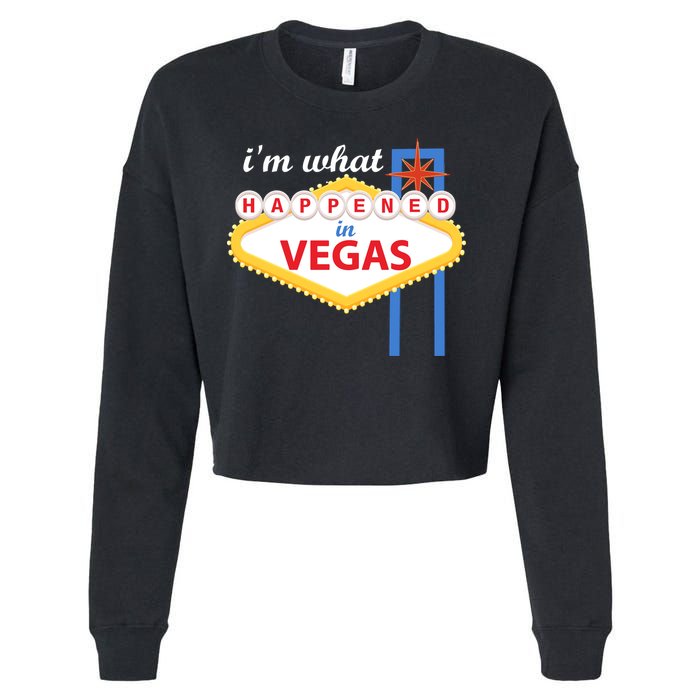 I'm what Happened in Vegas Cropped Pullover Crew
