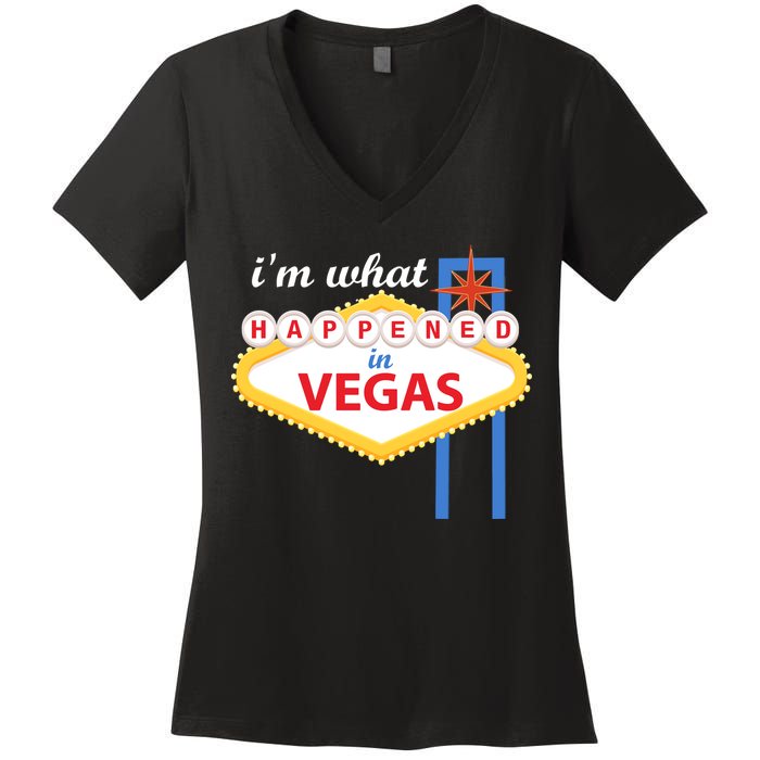 I'm what Happened in Vegas Women's V-Neck T-Shirt