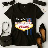 I'm what Happened in Vegas Women's V-Neck T-Shirt