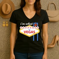 I'm what Happened in Vegas Women's V-Neck T-Shirt