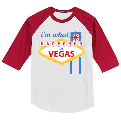 I'm what Happened in Vegas Kids Colorblock Raglan Jersey