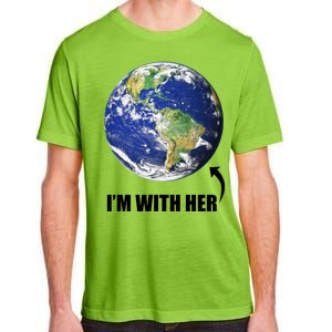 I'm With Her Earth Globe Photo March For Science Adult ChromaSoft Performance T-Shirt