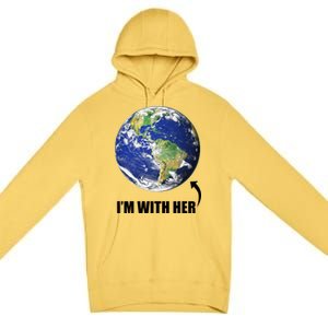 I'm With Her Earth Globe Photo March For Science Premium Pullover Hoodie