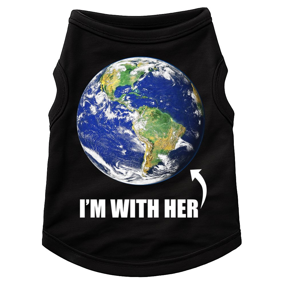 I'm With Her Earth Globe Photo March For Science Doggie Tank