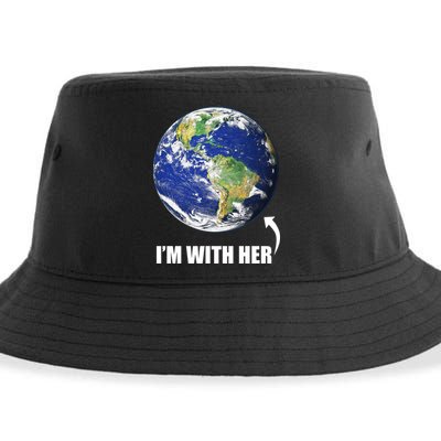 I'm With Her Earth Globe Photo March For Science Sustainable Bucket Hat